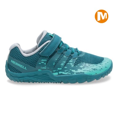 Merrell Trail Glove 5 A/C Kids Trainers Turquoise UK.GFNJ